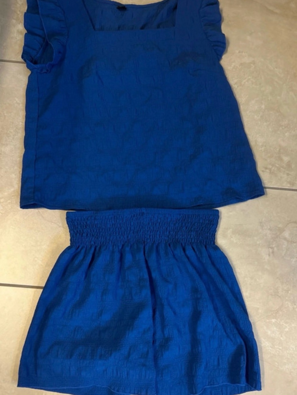 SHEIN Royal Blue Two-Piece Top & Short Set